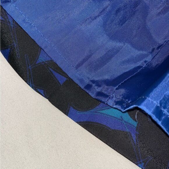 J. Crew Dress Women’s 00 Black Blue Floral Petal Pattern Pencil Business Work - Picture 6 of 10